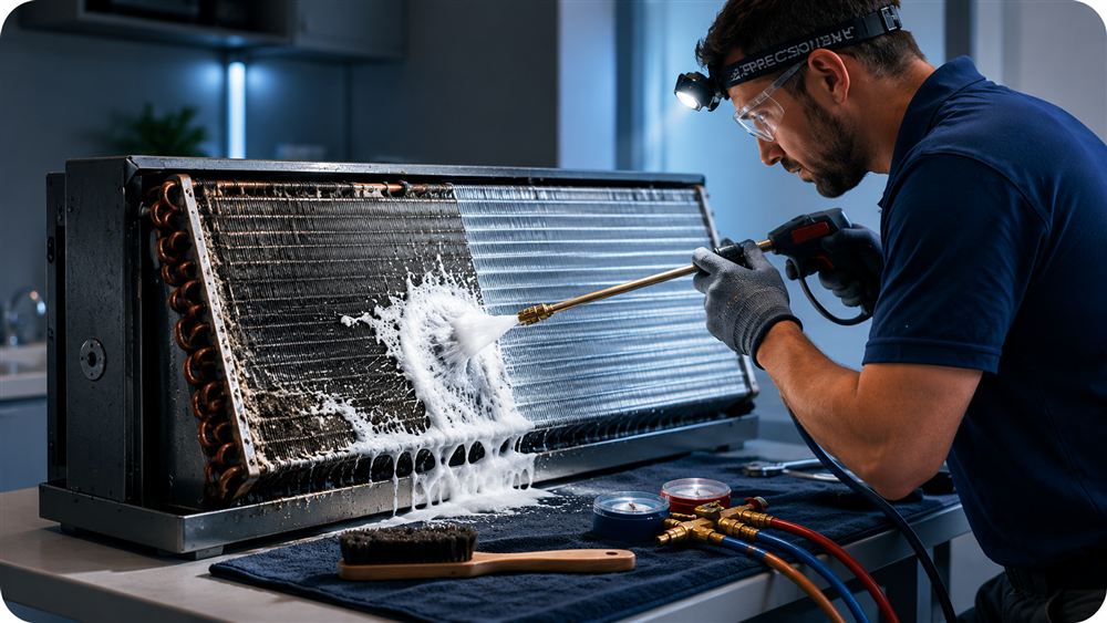 AC coil cleaning service
