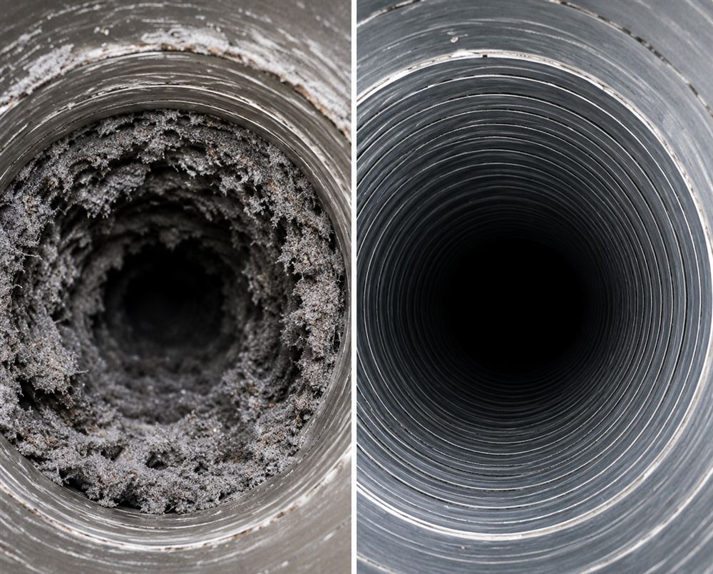 Dryer vent before cleaning